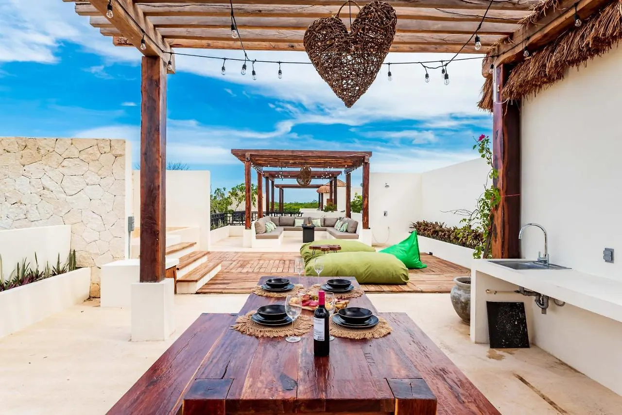 2Br Luxury Penthouse With Heated Jacuzzi Rooftop Pool - Amar Tulum 203 Apartment Mexico